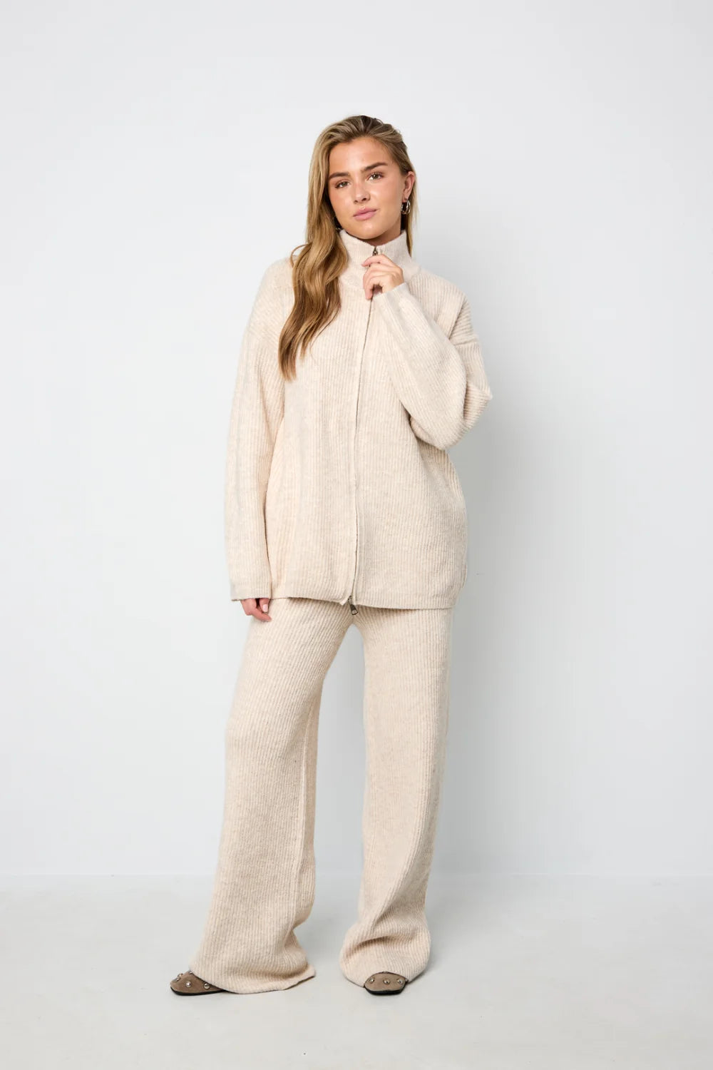 Knit Pants | Beige
