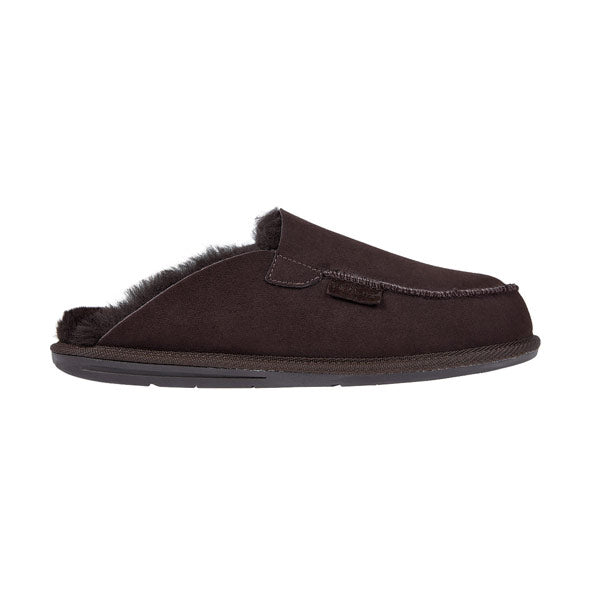 Men's sheepskin slippers | Awassi Chocolate