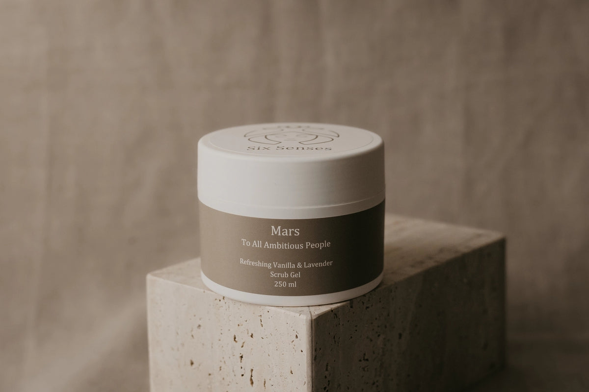 Body Scrub met Zeezout Mars – Lavendel & Vanille | Six Senses